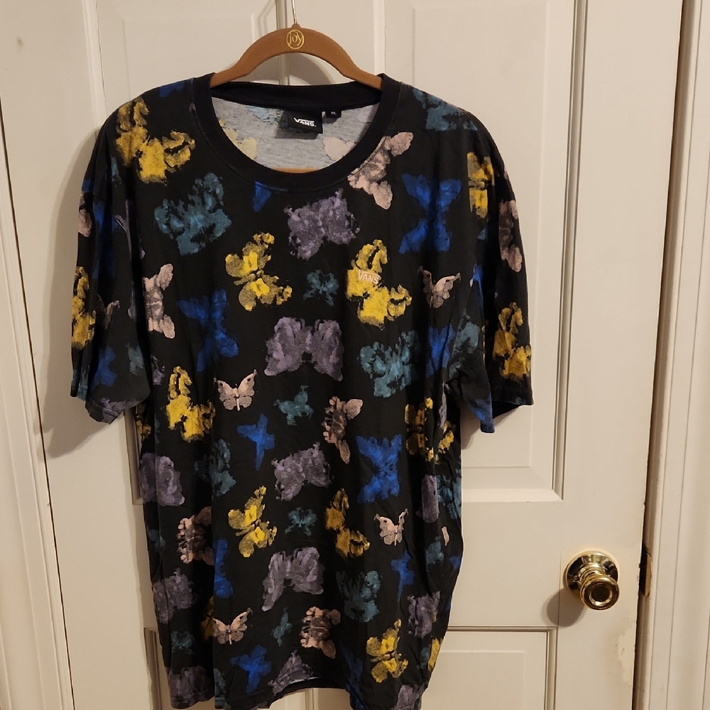 VANS Colorful Butterfly Print T-Shirt Off The Wall